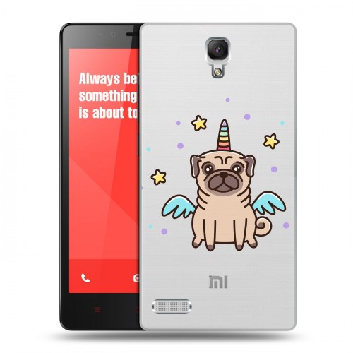 Полупрозрачный дизайнерский пластиковый чехол для Xiaomi RedMi Note Прозрачные щенки