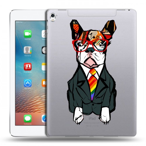Полупрозрачный дизайнерский силиконовый чехол для Ipad Pro 9.7 Прозрачные щенки