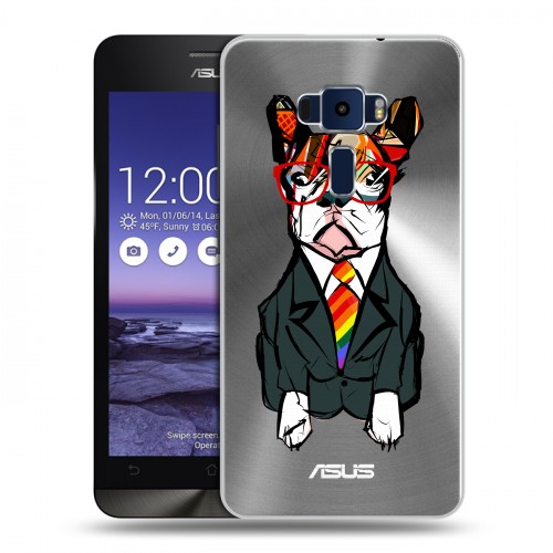 Полупрозрачный дизайнерский пластиковый чехол для Asus ZenFone 3 5.2 Прозрачные щенки