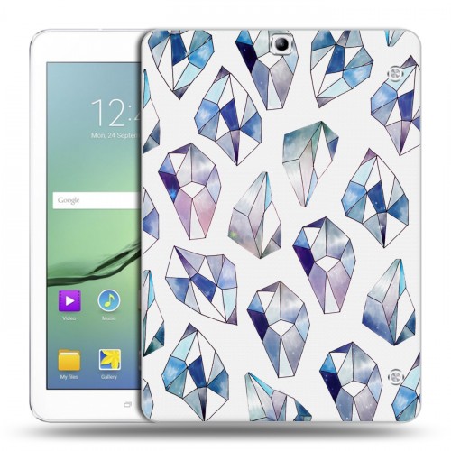 Дизайнерский силиконовый чехол для Samsung Galaxy Tab S2 9.7 Алмазный Глэм