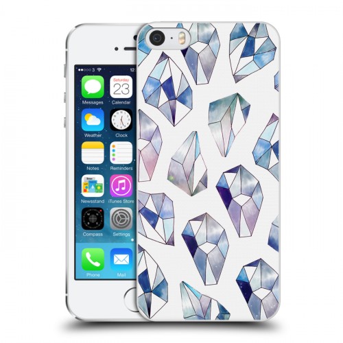 Дизайнерский пластиковый чехол для Iphone 5s Алмазный Глэм