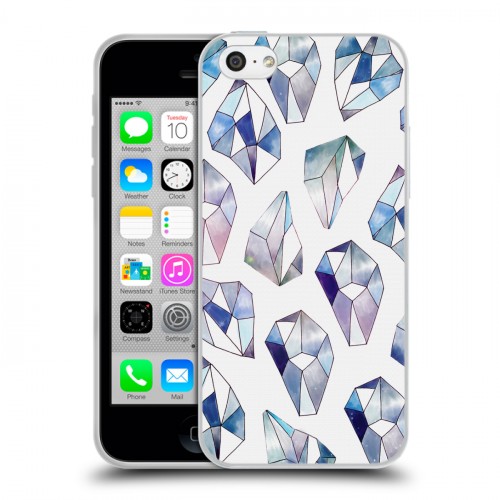 Дизайнерский пластиковый чехол для Iphone 5c Алмазный Глэм
