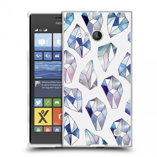 Дизайнерский пластиковый чехол для Nokia Lumia 730/735 Алмазный Глэм