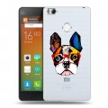 Полупрозрачный дизайнерский пластиковый чехол для Xiaomi Mi4S Прозрачные щенки