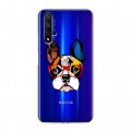 Полупрозрачный дизайнерский пластиковый чехол для Huawei Honor 20 Прозрачные щенки