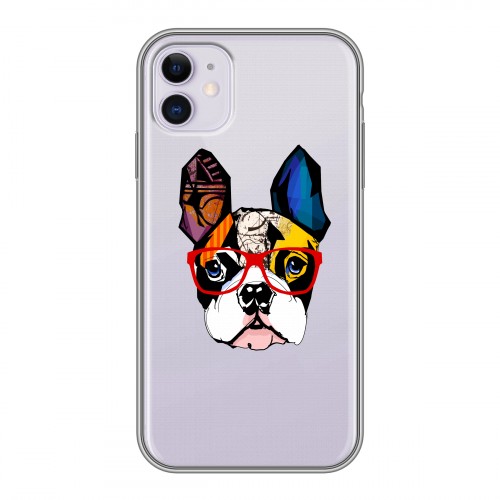 Полупрозрачный дизайнерский пластиковый чехол для Iphone 11 Прозрачные щенки