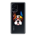 Полупрозрачный дизайнерский пластиковый чехол для XIaomi Poco F5 Прозрачные щенки