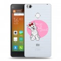 Полупрозрачный дизайнерский пластиковый чехол для Xiaomi Mi4S Прозрачные щенки