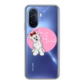 Полупрозрачный дизайнерский пластиковый чехол для Huawei Nova Y70 Прозрачные щенки