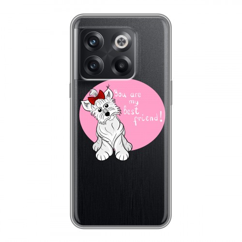 Полупрозрачный дизайнерский силиконовый чехол для OnePlus 10T Прозрачные щенки