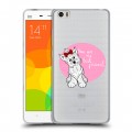Полупрозрачный дизайнерский пластиковый чехол для Xiaomi Mi Note Прозрачные щенки