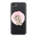 Полупрозрачный дизайнерский силиконовый с усиленными углами чехол для Iphone 7 Прозрачные щенки