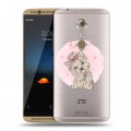 Полупрозрачный дизайнерский пластиковый чехол для ZTE Axon 7 Прозрачные щенки