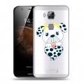 Полупрозрачный дизайнерский силиконовый чехол для Huawei G8 Прозрачные щенки