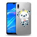 Полупрозрачный дизайнерский пластиковый чехол для Huawei Y6 (2019) Прозрачные щенки