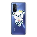 Полупрозрачный дизайнерский пластиковый чехол для Huawei Nova Y70 Прозрачные щенки