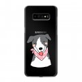 Полупрозрачный дизайнерский пластиковый чехол для Samsung Galaxy S10 Plus Прозрачные щенки
