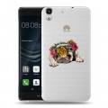 Полупрозрачный дизайнерский пластиковый чехол для Huawei Y6II Прозрачные щенки