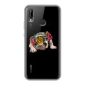 Полупрозрачный дизайнерский пластиковый чехол для Huawei P20 Lite Прозрачные щенки