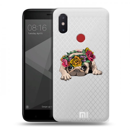 Полупрозрачный дизайнерский пластиковый чехол для Xiaomi Mi8 SE Прозрачные щенки