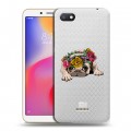 Полупрозрачный дизайнерский пластиковый чехол для Xiaomi RedMi 6A Прозрачные щенки