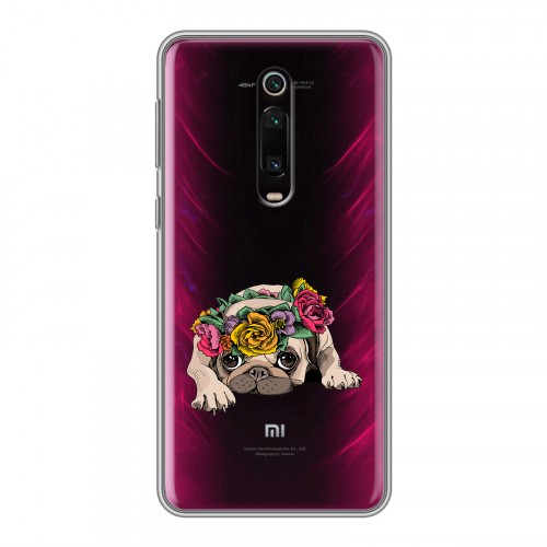 Полупрозрачный дизайнерский силиконовый чехол для Xiaomi RedMi K20 Прозрачные щенки