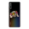 Полупрозрачный дизайнерский силиконовый чехол для Huawei Y8p Прозрачные щенки