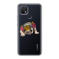 Полупрозрачный дизайнерский силиконовый чехол для OPPO A15 Прозрачные щенки