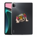 Полупрозрачный дизайнерский силиконовый чехол для Xiaomi Pad 5 Прозрачные щенки