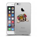 Полупрозрачный дизайнерский силиконовый чехол для Iphone 6 Plus/6s Plus Прозрачные щенки