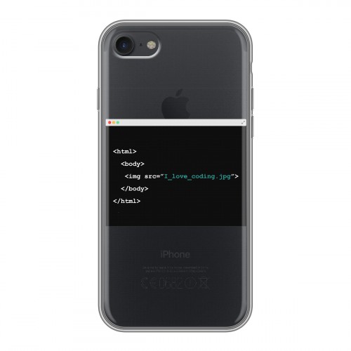 Полупрозрачный дизайнерский силиконовый чехол для Iphone 7 Прозрачное IT