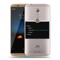 Полупрозрачный дизайнерский пластиковый чехол для ZTE Axon 7 Прозрачное IT