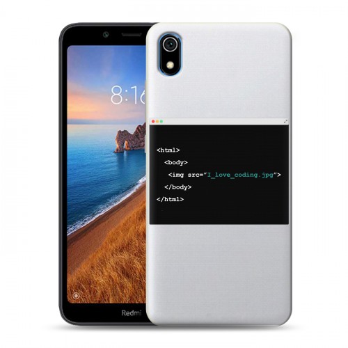 Полупрозрачный дизайнерский пластиковый чехол для Xiaomi RedMi 7A Прозрачное IT