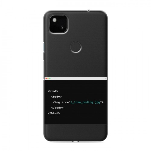 Полупрозрачный дизайнерский пластиковый чехол для Google Pixel 4a Прозрачное IT