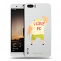 Полупрозрачный дизайнерский пластиковый чехол для Huawei Honor 6 Plus Прозрачное IT