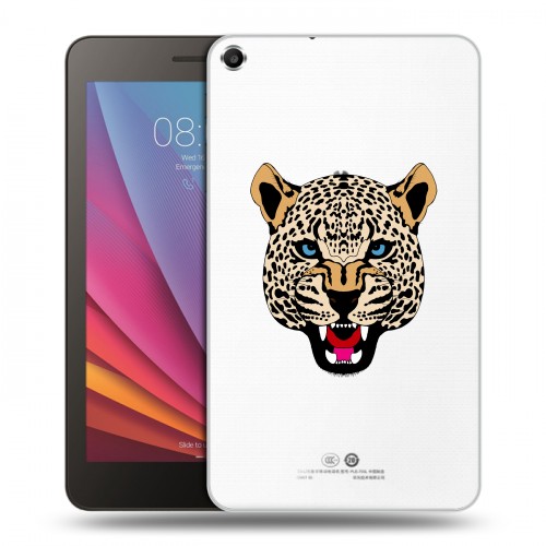 Дизайнерский силиконовый чехол для Huawei MediaPad T1 7.0 Прозрачные леопарды