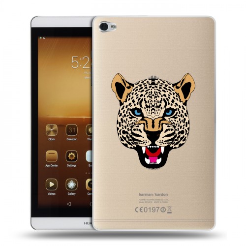 Дизайнерский силиконовый чехол для Huawei MediaPad M2 Прозрачные леопарды