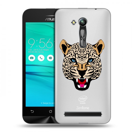 Дизайнерский пластиковый чехол для ASUS ZenFone Go 4.5 ZB452KG Прозрачные леопарды