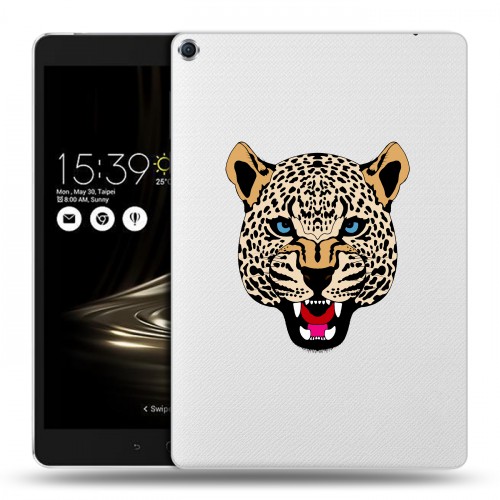 Дизайнерский силиконовый чехол для ASUS ZenPad 3S 10 Прозрачные леопарды