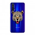 Дизайнерский силиконовый чехол для Huawei Honor 20 Прозрачные леопарды