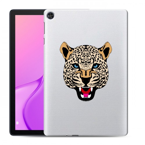 Дизайнерский силиконовый чехол для Huawei MatePad T10 Прозрачные леопарды