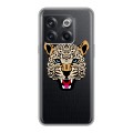 Дизайнерский пластиковый чехол для OnePlus 10T Прозрачные леопарды