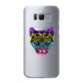 Дизайнерский силиконовый чехол для Samsung Galaxy S8 Прозрачные леопарды