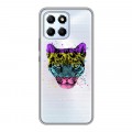 Дизайнерский силиконовый чехол для Huawei Honor X6 Прозрачные леопарды