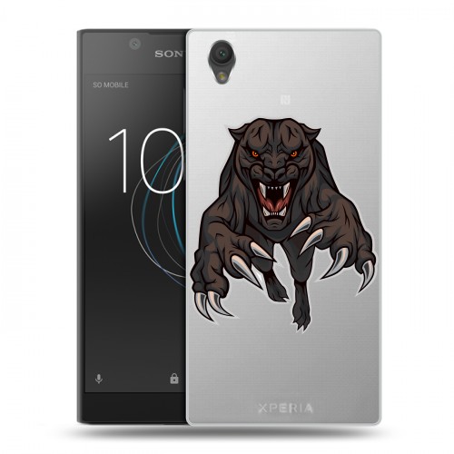 Дизайнерский пластиковый чехол для Sony Xperia L1 Прозрачные леопарды