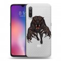 Дизайнерский силиконовый с усиленными углами чехол для Xiaomi Mi9 Прозрачные леопарды