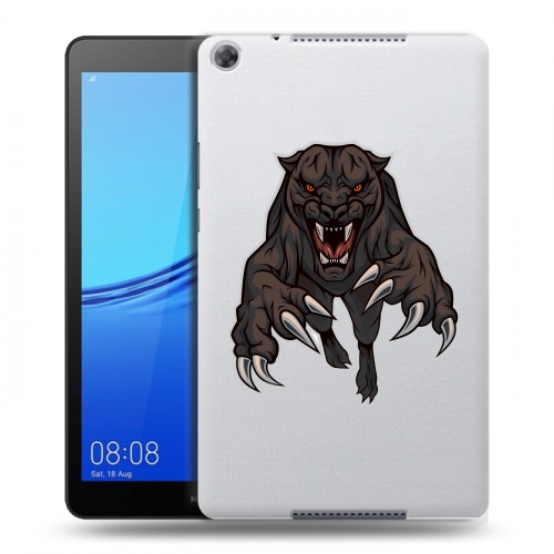 Дизайнерский силиконовый чехол для Huawei MediaPad M5 lite 8 Прозрачные леопарды