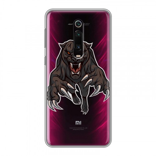 Дизайнерский силиконовый чехол для Xiaomi RedMi K20 Прозрачные леопарды