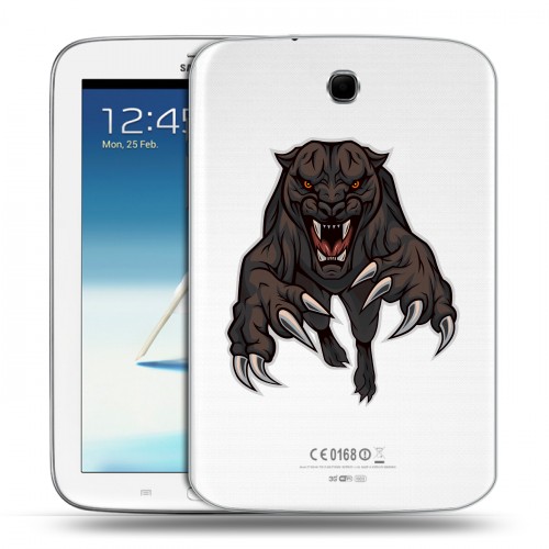 Дизайнерский силиконовый чехол для Samsung Galaxy Note 8.0 Прозрачные леопарды