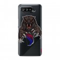 Дизайнерский силиконовый чехол для ASUS ROG Phone 5 Прозрачные леопарды